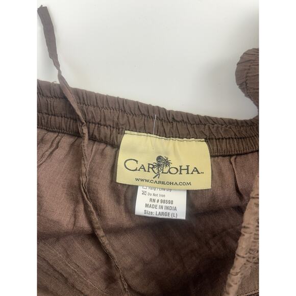 Y2K Cariloha Brown Midi Maxi Skirt Ruffle Tiered Boho Fairy Forest Large Sheer - Picture 13 of 13